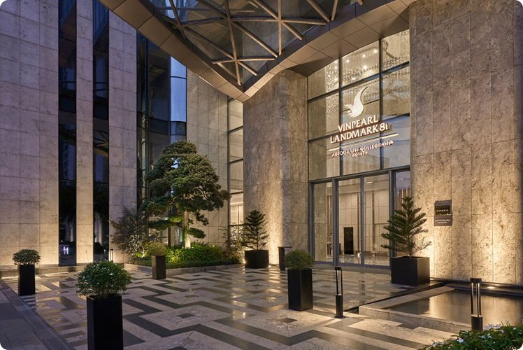 Vinpearl Landmark 81 hotel entrance in Ho Chi Minh City